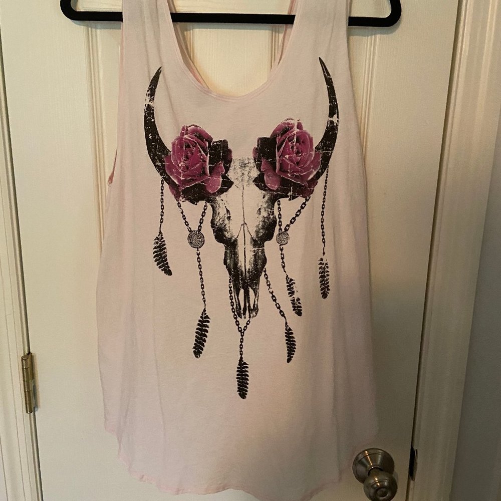 Gypsy cow skull top